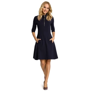 Made Of Emotion Woman's Dress M349 Navy Blue
