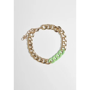 Colorful base bracelet gold/neon green