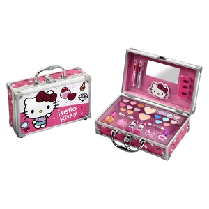 Hello Kitty Make-up Aluminum Set kosmetický kufřík (se zrcátkem) pro děti