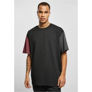 Organic Oversized Colorblock T-Shirt Black