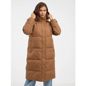 Women's Quilted Winter Coat Brown ONLY Irene - Women