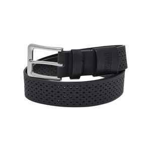 Perforated synthetic leather strap black