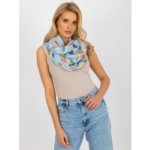 Women's tunnel scarf with print - blue