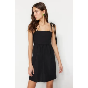 Trendyol Black A-Line Mini Dress with Woven Straps