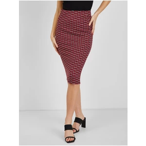 Red Women's Patterned Pencil Skirt ORSAY - Ladies