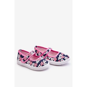 Children's ballerinas in the flowers of navy blue-pink Noah