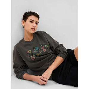 GAP Mikina vintage soft floral logo - Dámské