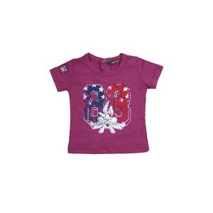 Boys' T-shirt with purple application