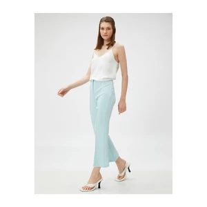 Koton Crop Pants Ribbed High Waist