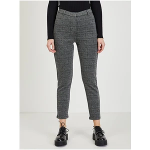 Grey ladies checkered shortened trousers ORSAY - Ladies