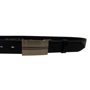 Penny Belts Pánský kožený společenský opasek 35-020-8PS-60 black 90 cm
