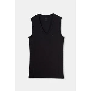 Dagi Black Combed Combed V-Neck Sleeveless Men's Undershirt