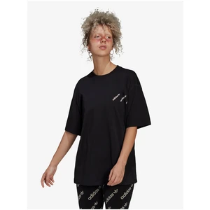 Černé dámské oversize tričko adidas Originals - Dámské