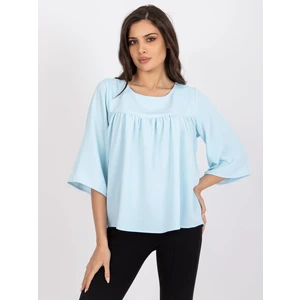 Light blue loose blouse Anita RUE PARIS