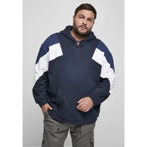 Oversize 3-Tone Hoody Midnightnavy/white/darkblue