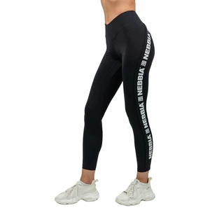 Nebbia High Waisted Side Stripe Leggings Iconic Black S Fitness spodnie