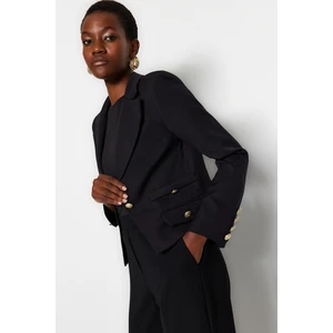 Trendyol Black Regular Woven Lined Blazer Jacket