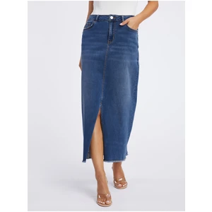 Orsay Blue Denim Maxi Skirt - Ladies