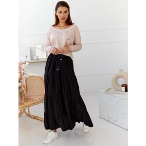 Black flared maxi skirt By o la la