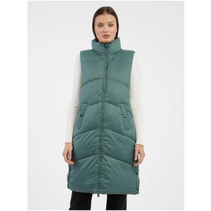 Dark green women's long vest VERO MODA Uppsala - Women