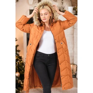 Z6751 DEWBERRY LADIES' COAT-PLAIN CAMEL