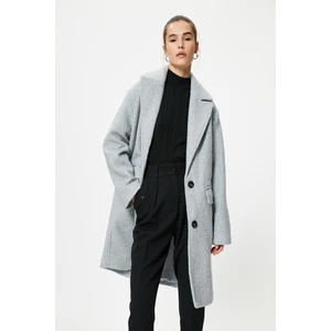 Koton Women's Gray Melange Coat