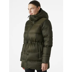 Khaki women's winter quilted down jacket HELLY HANSEN W ESSENCE - Women