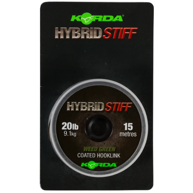 Korda návazcová šňůra hybrid stiff 20 lb 15 m - gravel brown