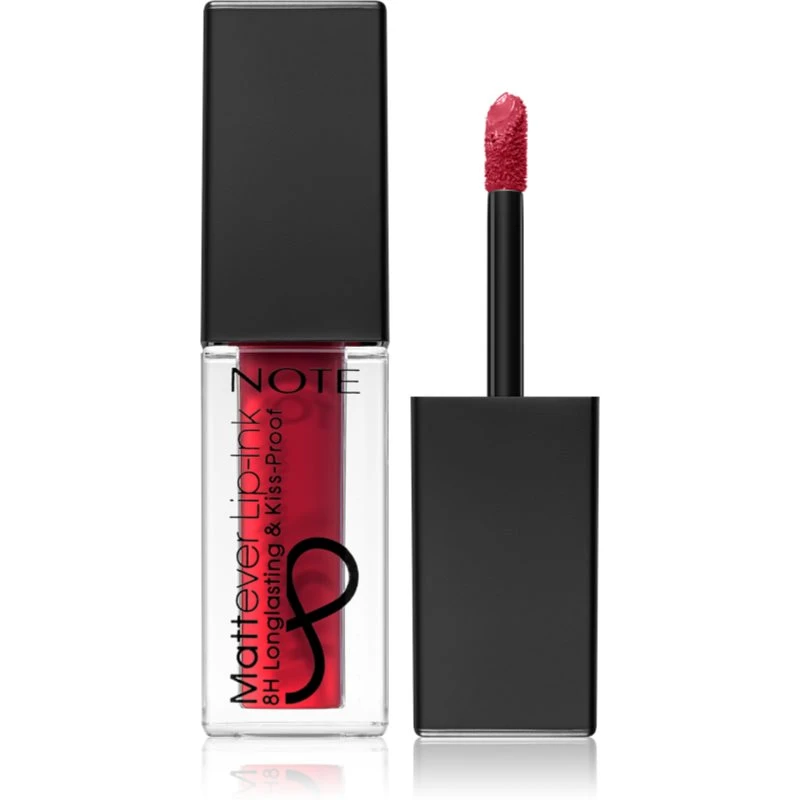 Note Cosmetique Mattever Lip-ink tekutá rtěnka s matným finišem 14 Unpredictable Red 4,5 ml