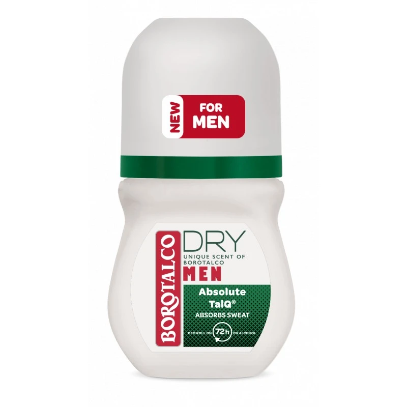 Borotalco MEN Dry kuličkový deodorant roll-on 72h Vůně Unique Scent of Borotalco 50 ml