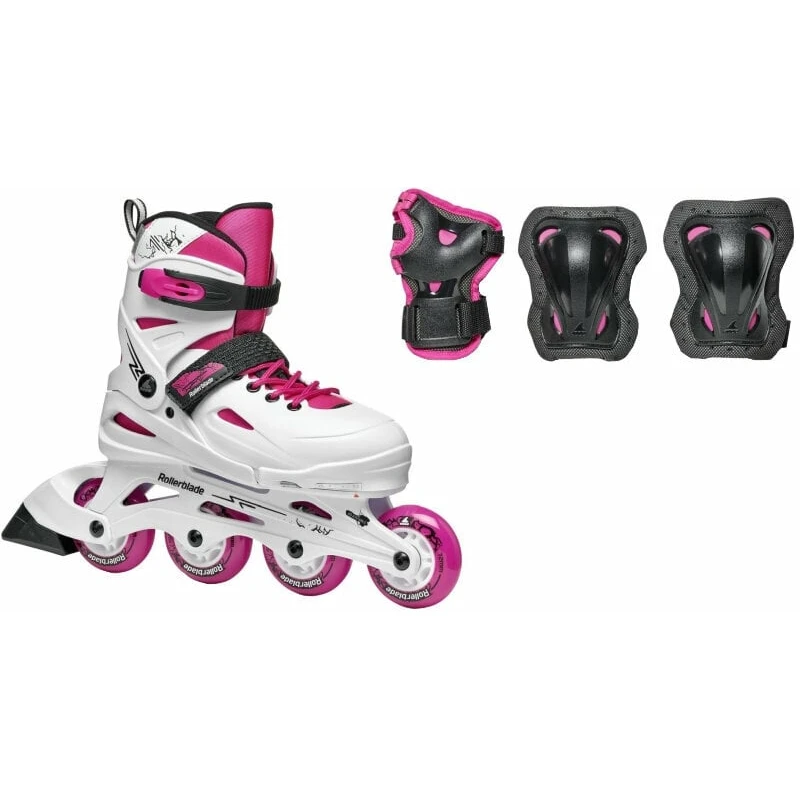 Rollerblade Fury Combo JR White/Pink 33 - 36,5 Kolečkové brusle