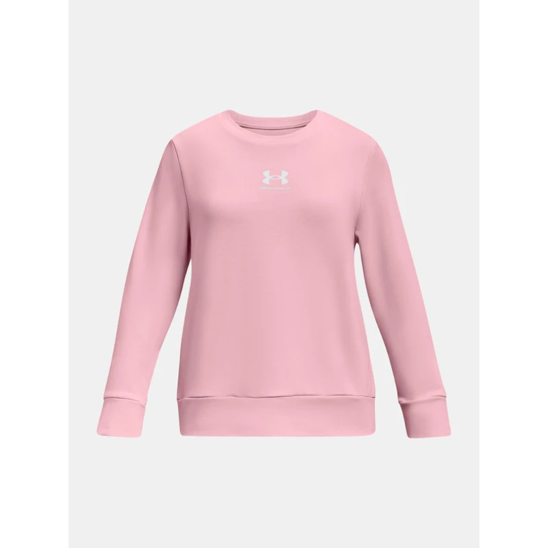 Under Armour UA Rival Terry Crew Mikina dětská Růžová