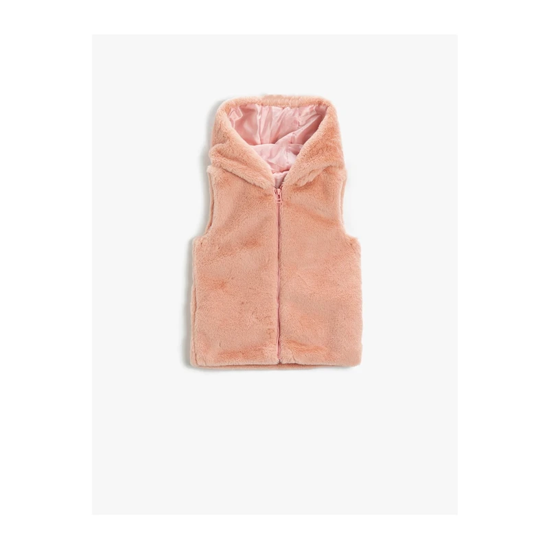 Koton Basic Plush Vest Hoodie