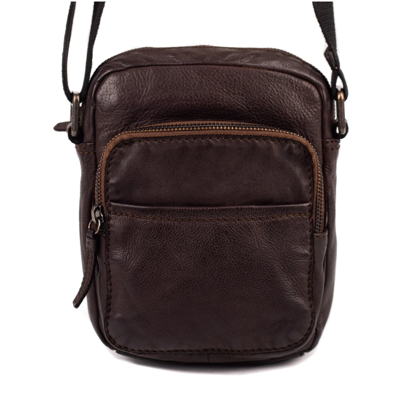 SEGALI Pánská kožená crossbody taška 29413 Brown