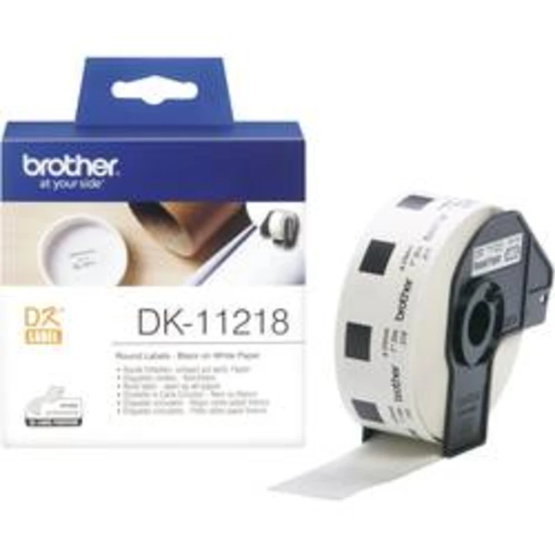 Brother DK11218 Ø 24 mm papír bílá permanentní univerzální etikety 1000 ks