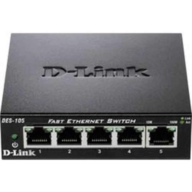 D-Link DES-105 kovový 5-port 10/100 Desktop Switch