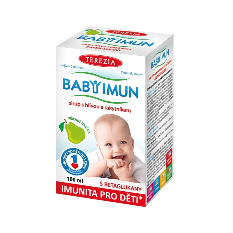 Terezia Company Baby Imun sirup s hlívou a rakytníkem - příchuť hruška 100 ml