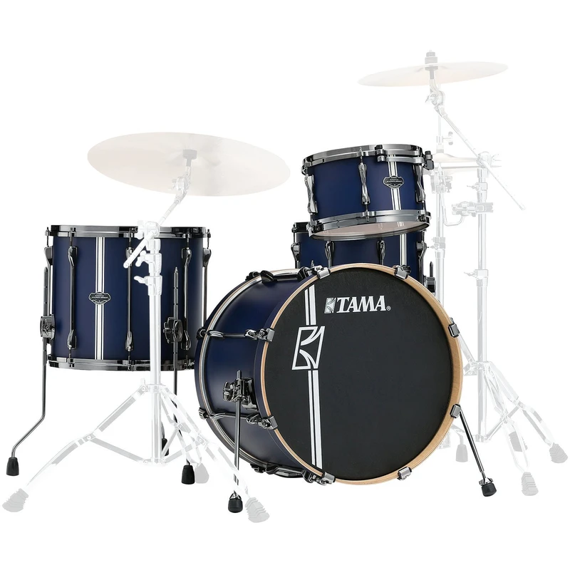 Tama ML40HZBN2 Superstar Hyper‐Drive Maple Duo Satin Blue Vertical Stripe