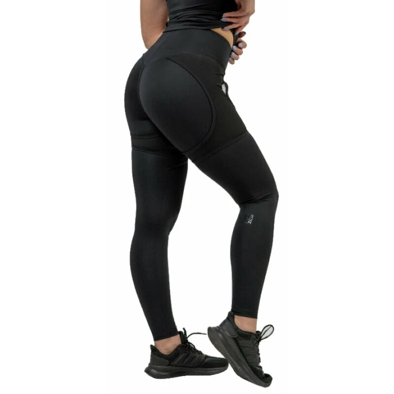 Nebbia High Waist Leggings INTENSE Mesh Black M Fitness kalhoty