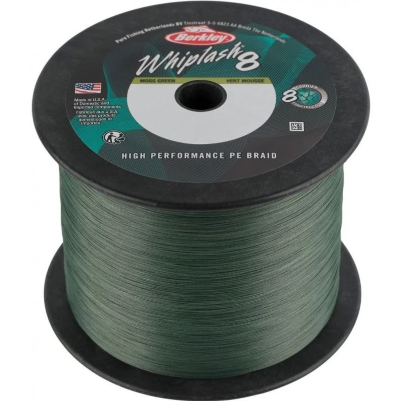 Berkley splétaná šňůra whiplash 8 green metráž - 0,16 mm 20,9 kg