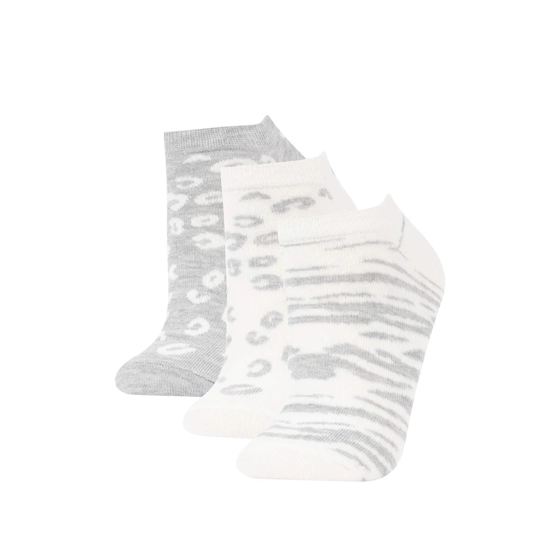 DEFACTO Women 3 Pack Cotton Booties Socks