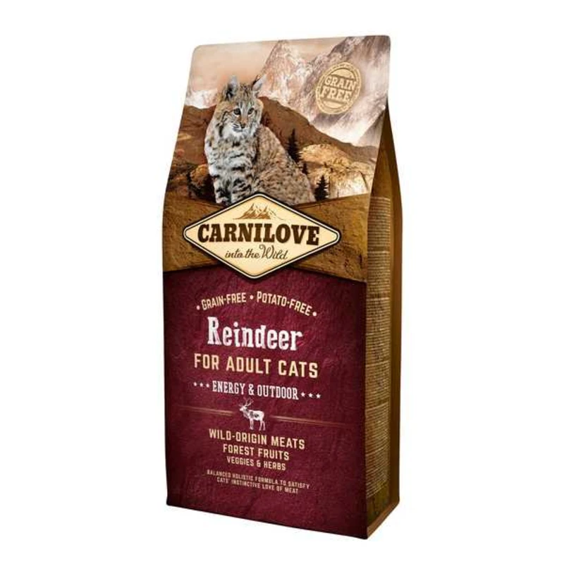 Carnilove Reindeer Adult Cats – Energy and Outdoor 6kg