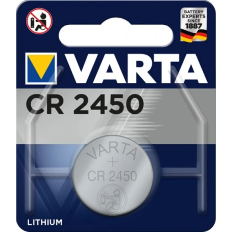 Knoflíková baterie Varta CR2450, lithium, 6450101401