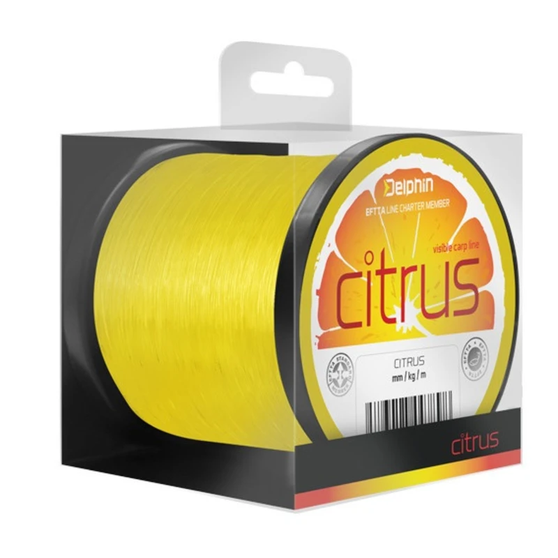 Delphin vlasec citrus žlutý - průměr 0,28 mm / nosnost 5,9 kg / návin 1200 m