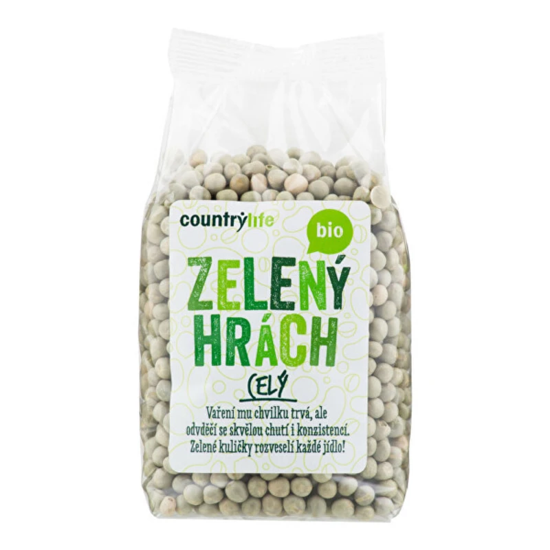 Country Life Hrách zelený celý BIO 500 g