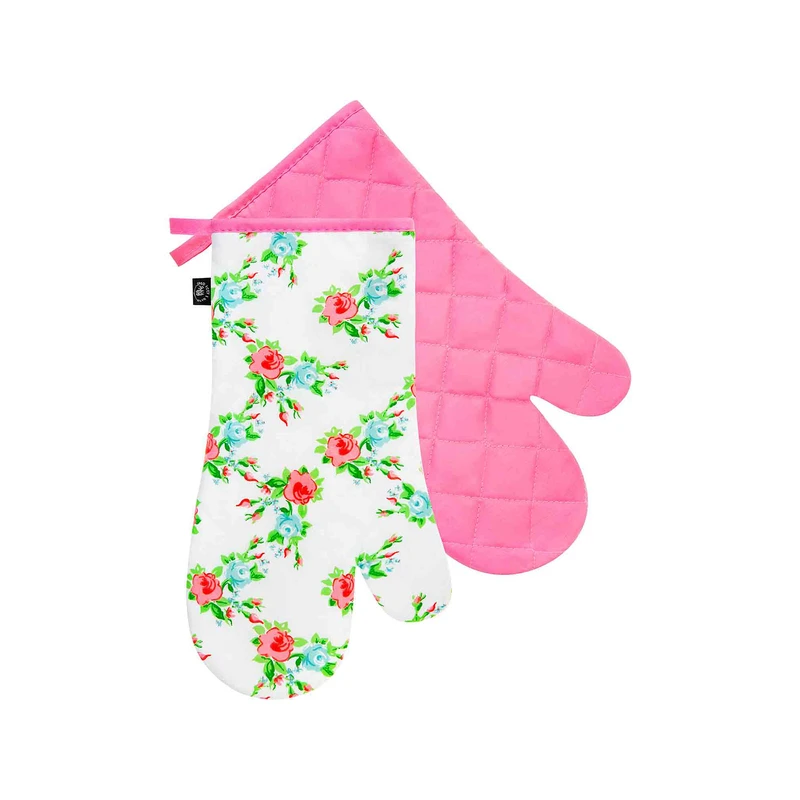 Edoti Set of oven gloves English Rose A672