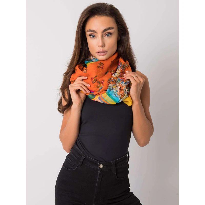 Orange scarf with prints