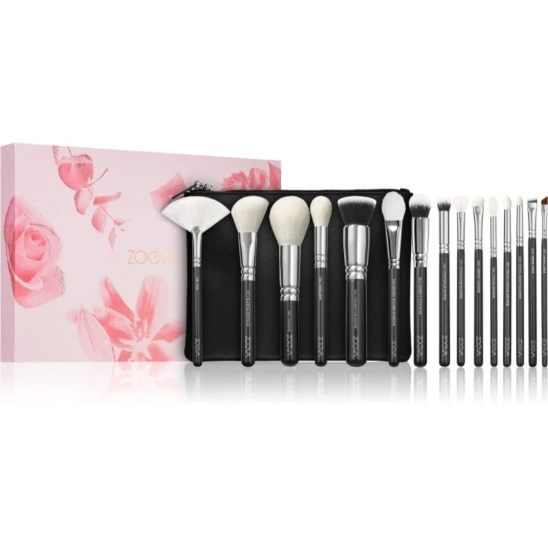 ZOEVA The Artists Brush Set sada štětců s taštičkou 15 ks