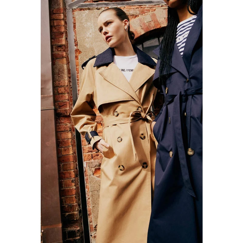 Sorbet X DeFacto Regular Fit Trench Coat