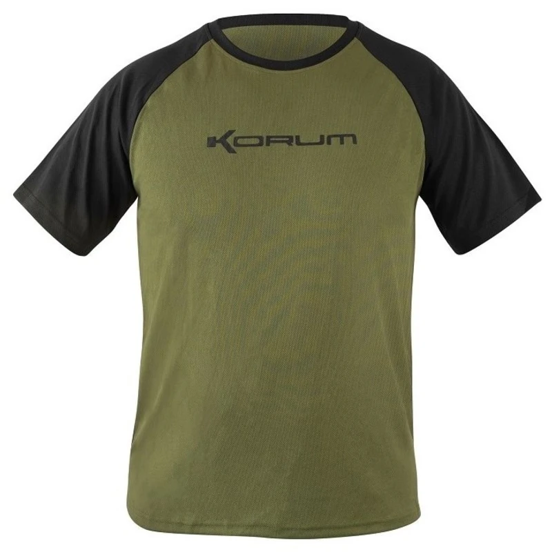 Korum tričko dri-active short sleeve - m